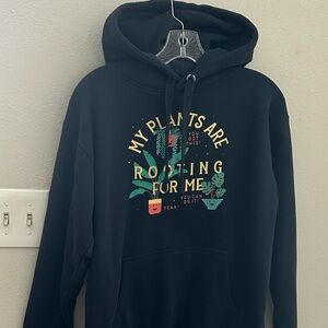 Cute Plant Graphic Hoodie ‘My Plants Are Rooting For Me’ Cozy Top M
